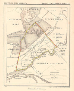 CAPELLE AAN DEN IJSSEL Capelle op den IJssel - J Kuijper / H Suringar - 1866