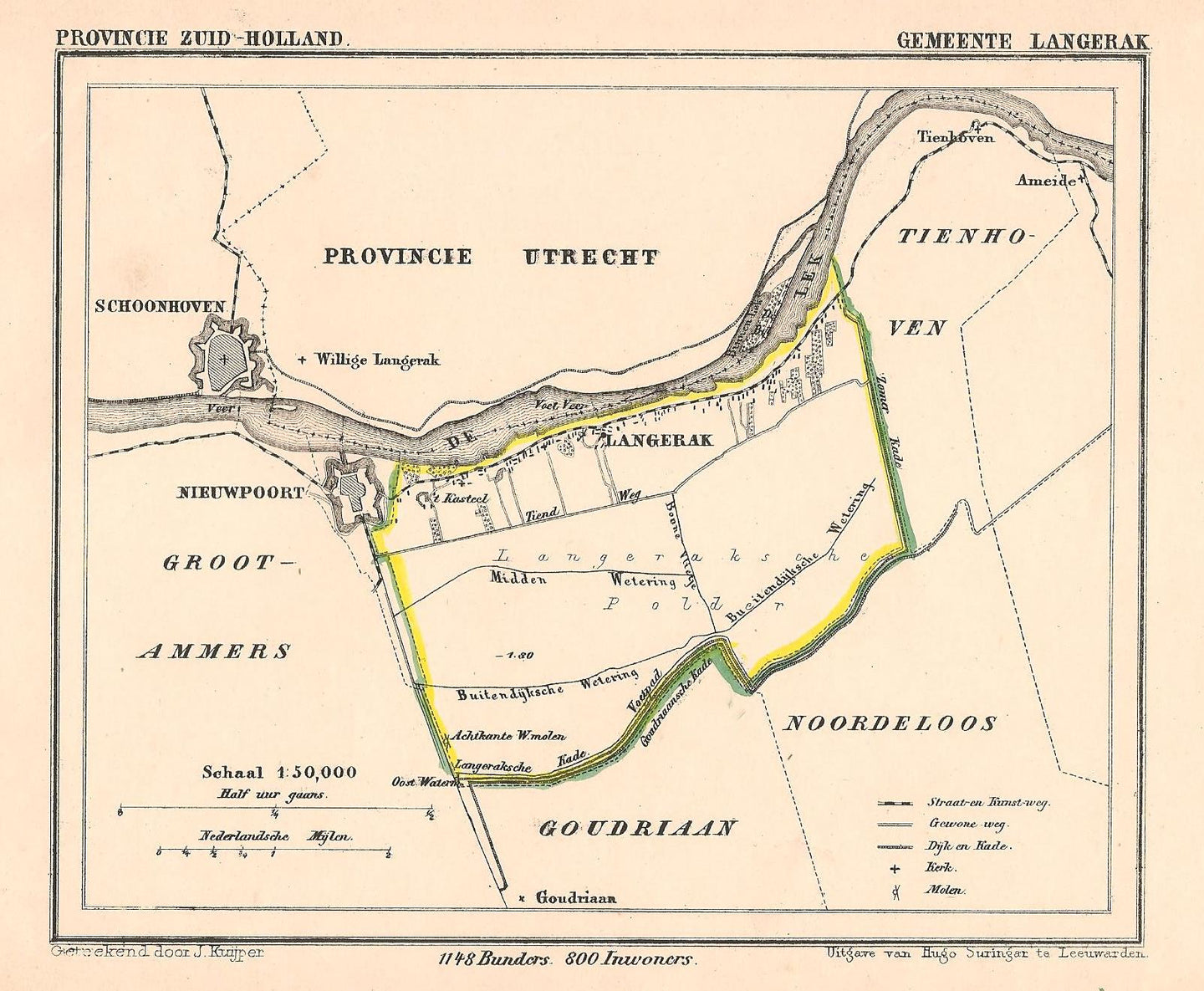 LANGERAK - Kuijper / Suringar - ca. 1867