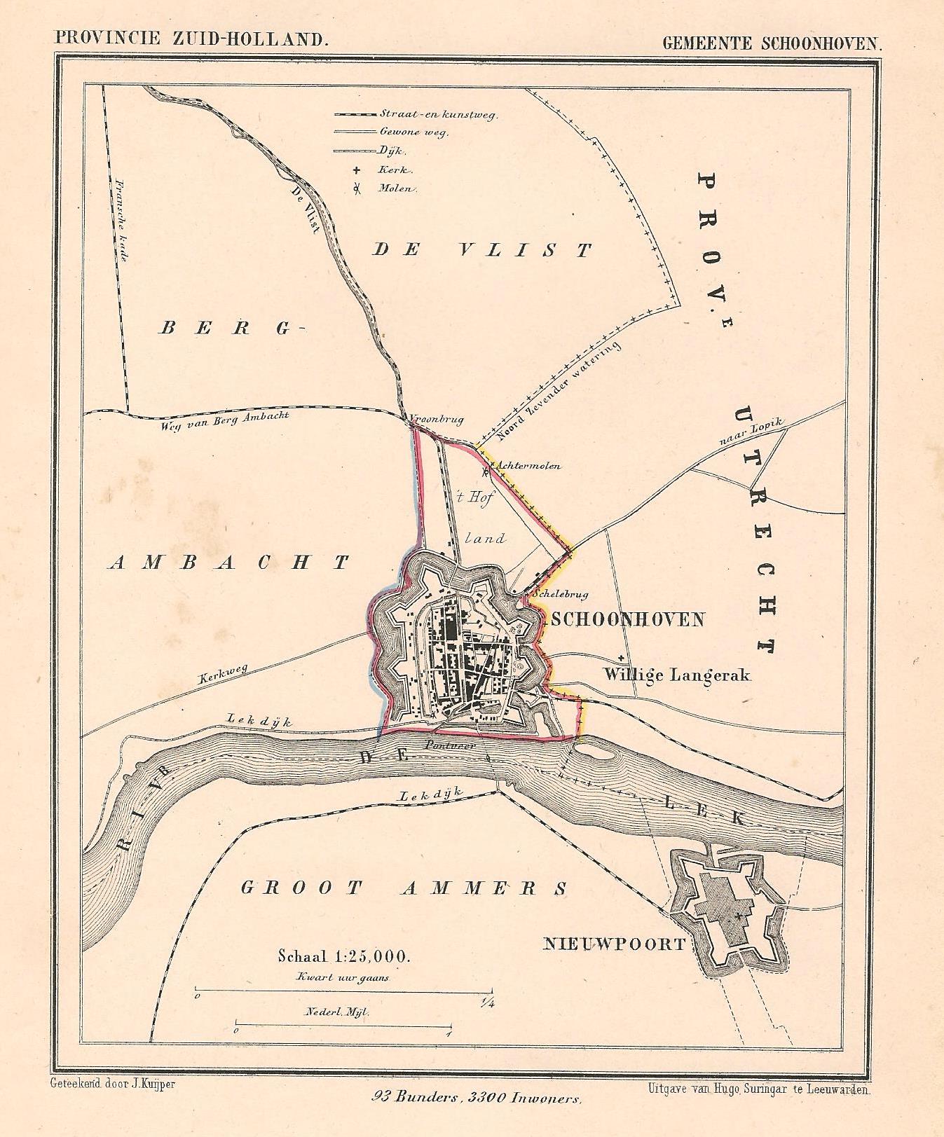 SCHOONHOVEN - Kuijper / Suringar - ca. 1867