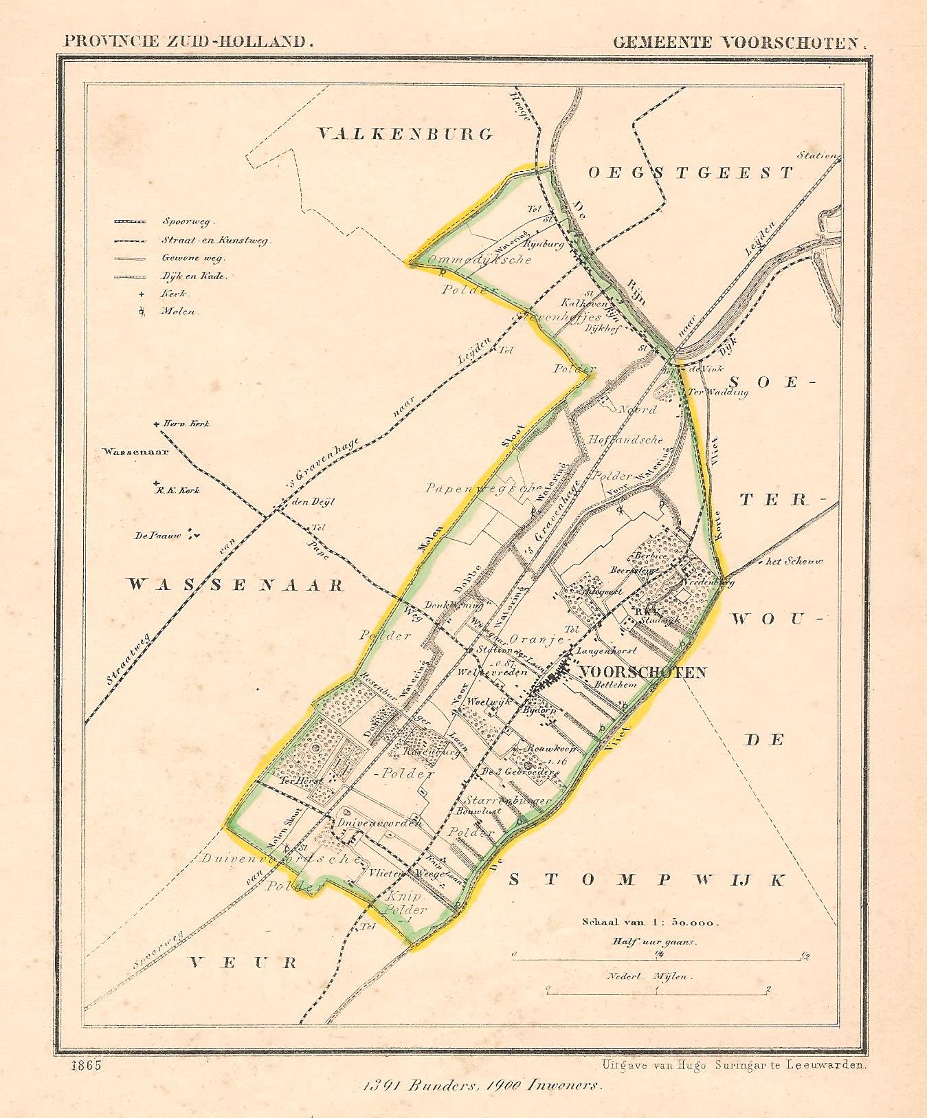 VOORSCHOTEN - Kuijper / Suringar - 1865