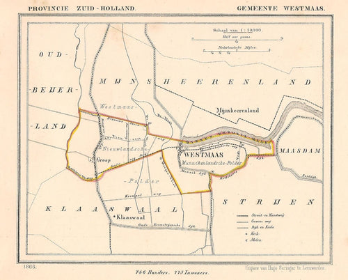 WESTMAAS - Kuijper / Suringar - 1866