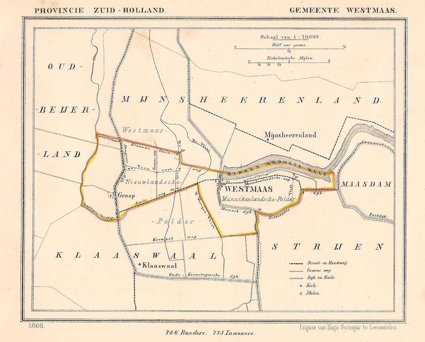 WESTMAAS - Kuijper / Suringar - 1866