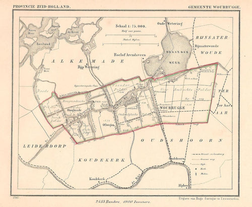 WOUBRUGGE - Kuijper/Suringar - 1867