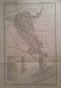 Schiedam, stadsplattegrond - J Kuijper / H Suringar - ca. 1867