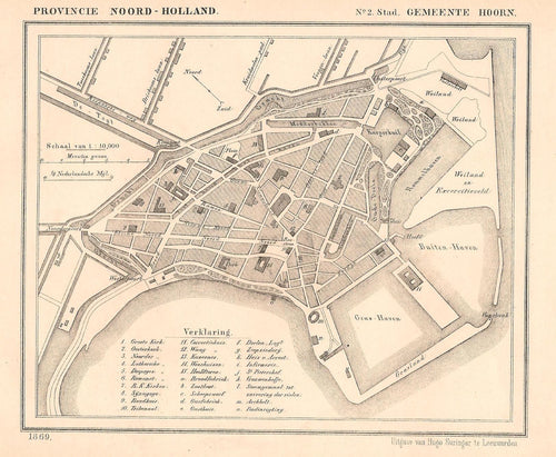 Hoorn Stad - Kuijper / Suringar - 1869