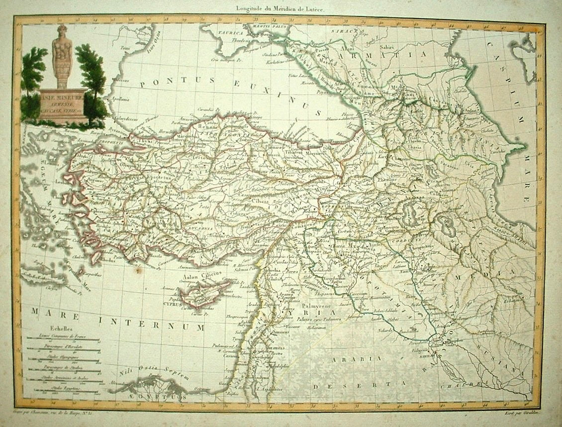 Klein Azië (Turkije) Cyprus Syrië Heilige Land - Conrad Malte-Brun - 1810