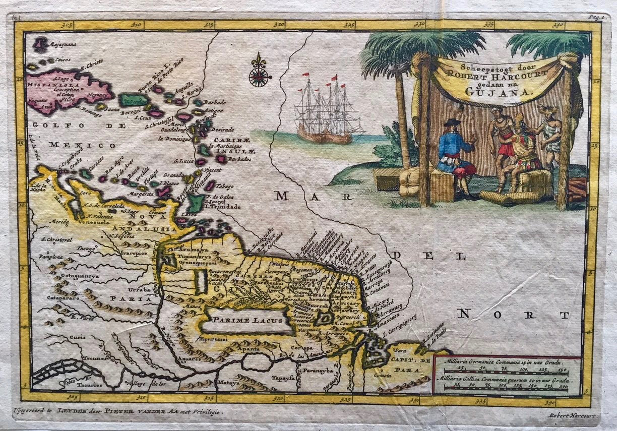 Zuid-Amerika Noordooskust Caribisch gebied - Pieter van der Aa - 1703