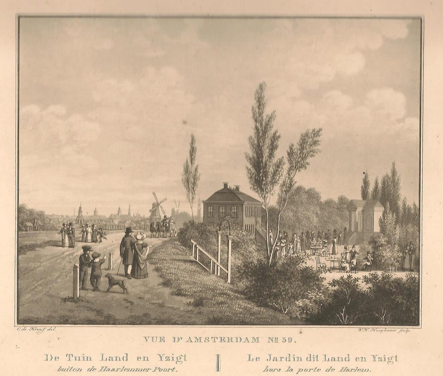 Amsterdam Spaarndammerdijk Land en Yzigt - C de Kruyff / F Buffa - 1825