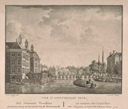 Amsterdam Amstel Diaconieweeshuis Blauwbrug - C de Kruyff / F Buffa - 1825