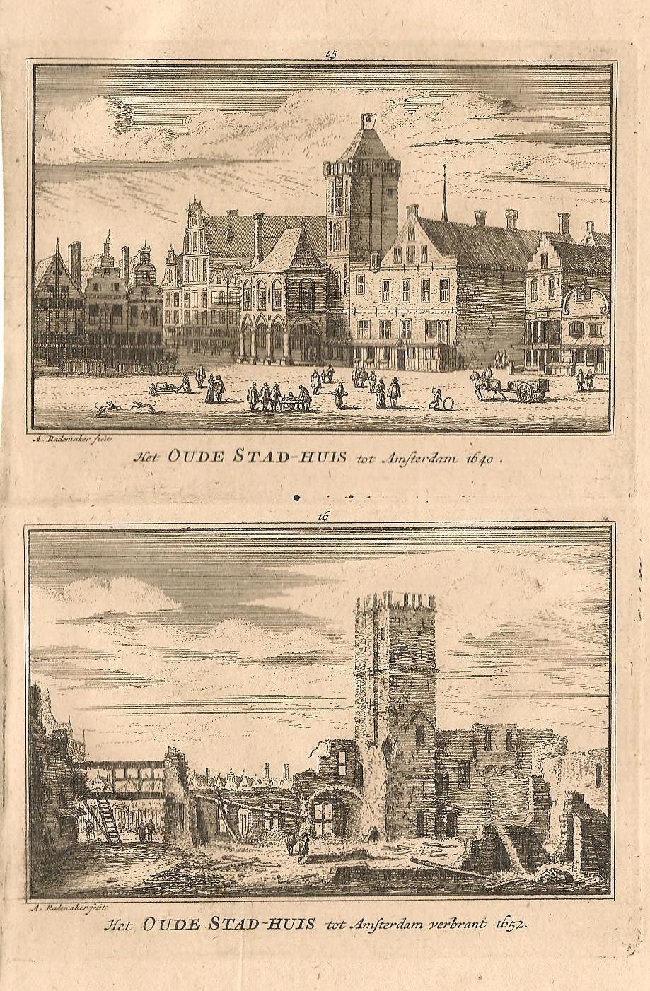 Amsterdam Oude Stadhuis - A Rademaker / JA Crajenschot, - 1792