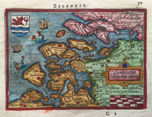 Zeeland - A Ortelius / F Galle - 1598