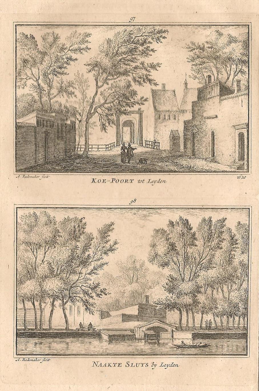 Leiden Koepoort en Naakte Sluis - A Rademaker / JA Crajenschot - 1792