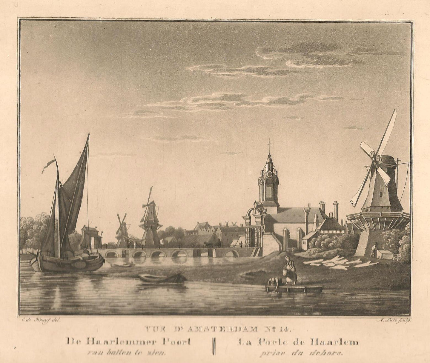 Amsterdam Haarlemmerpoort Singelgracht - C de Kruyff / F Buffa - 1825
