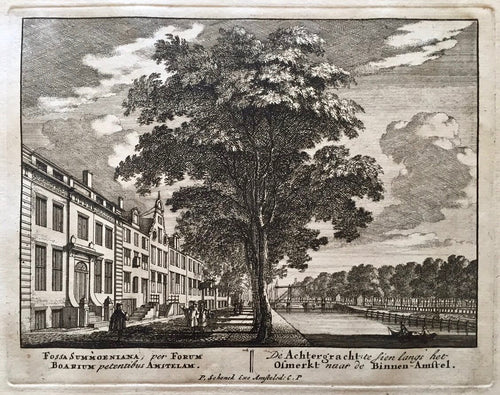 AMSTERDAM Achtergracht - P Schenk - ca. 1705