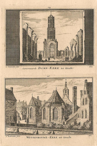 Utrecht Dom en Wittevrouwen Kerk - A Rademaker / JA Crajenschot - 1792