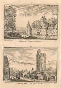 Utrecht Plompetoren en Bijlhouwerstoren - A Rademaker / JA Crajenschot - 1792