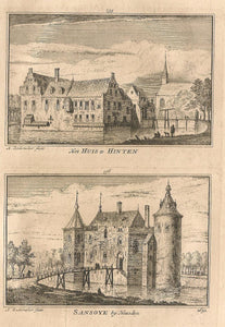 Heusden, Huis te Hinten / Kasteel Sansoye - A Rademaker / JA Crajenschot, - 1792