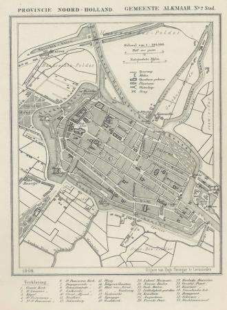 ALKMAAR Stad - Kuijper / Suringar - 1869