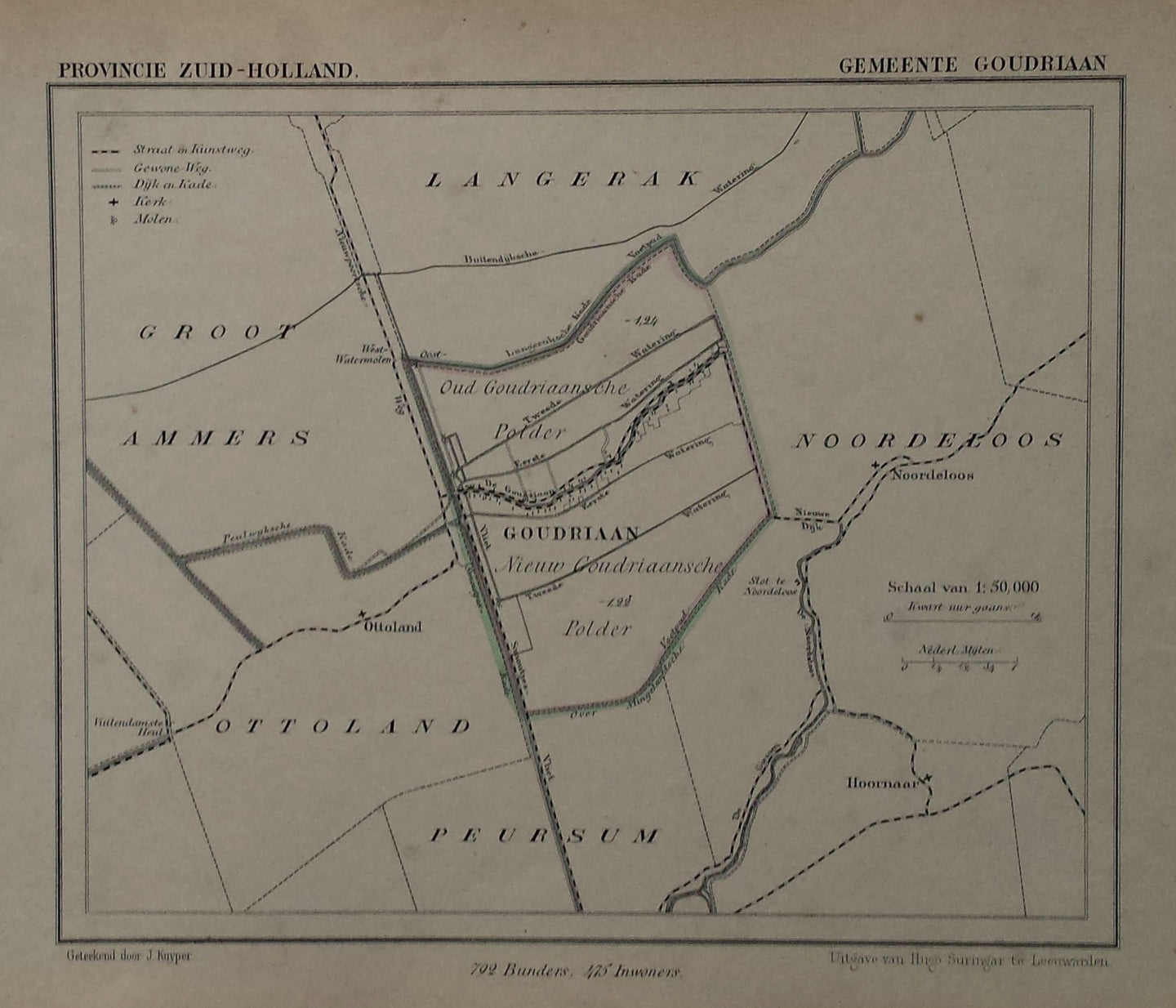 GOUDRIAAN - Kuijper / Suringar - ca. 1867