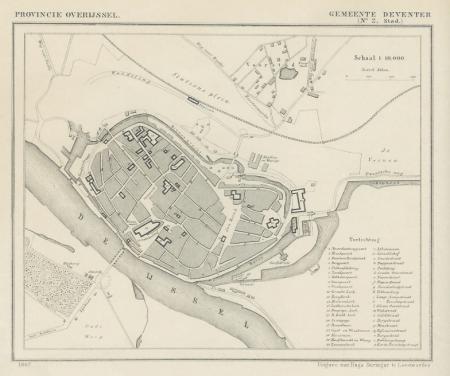 DEVENTER Stad - Kuijper / Suringar - 1867