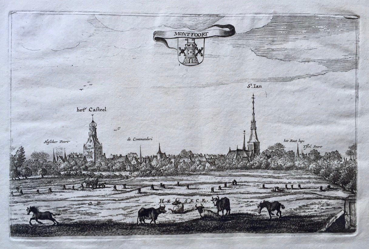 Montfoort Aanzicht op de stad - C Specht - 1698
