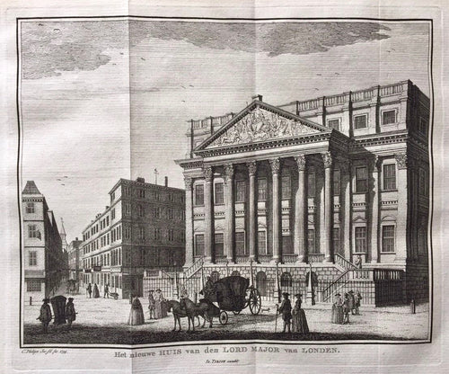 Engeland Londen Mansion House British Isles London - I Tirion - 1754