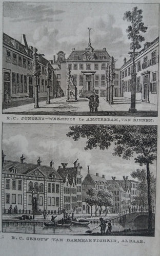 Amsterdam RC Weeshuis en gebouw van barmhartigheid - KF Bendorp - 1793