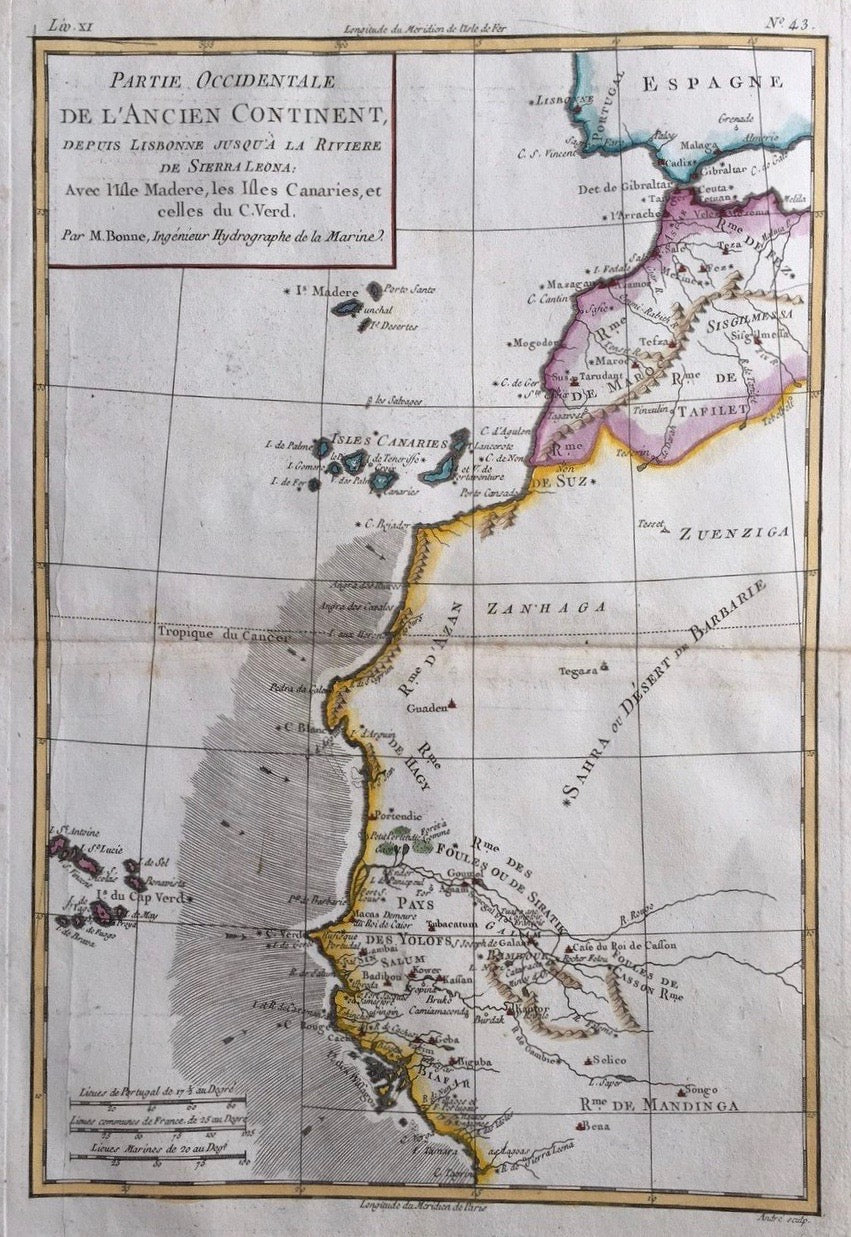 Noordwest Afrika - G Raynal / R Bonne - 1780