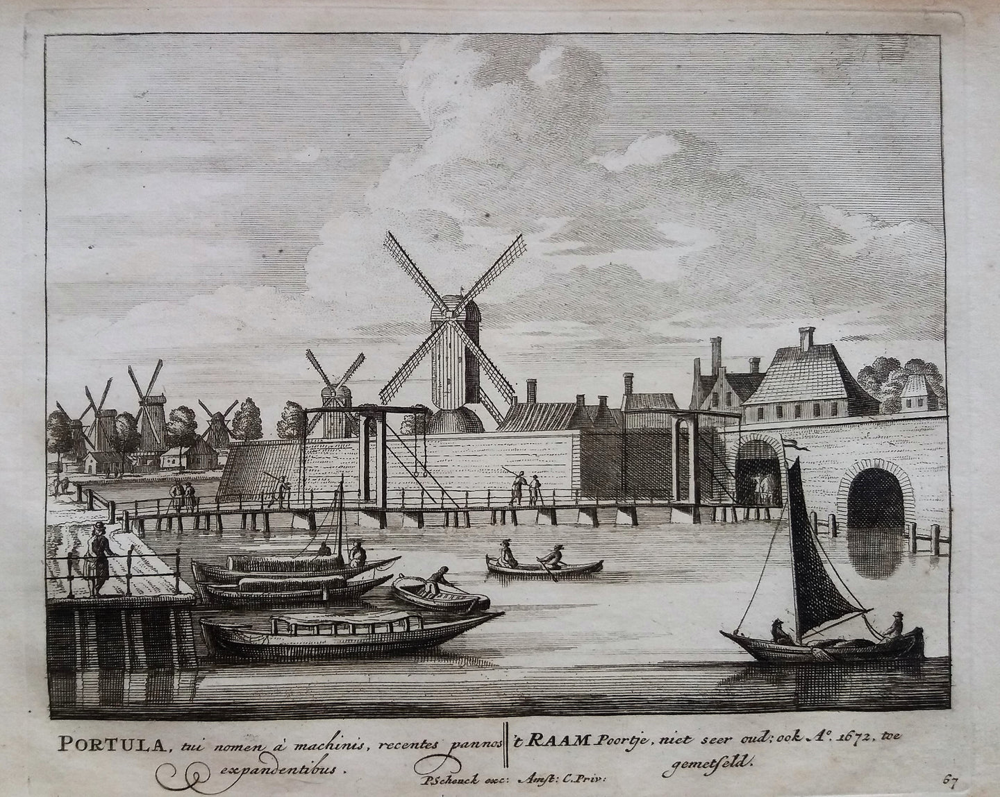 Amsterdam Raampoort - P Schenk - ca. 1708