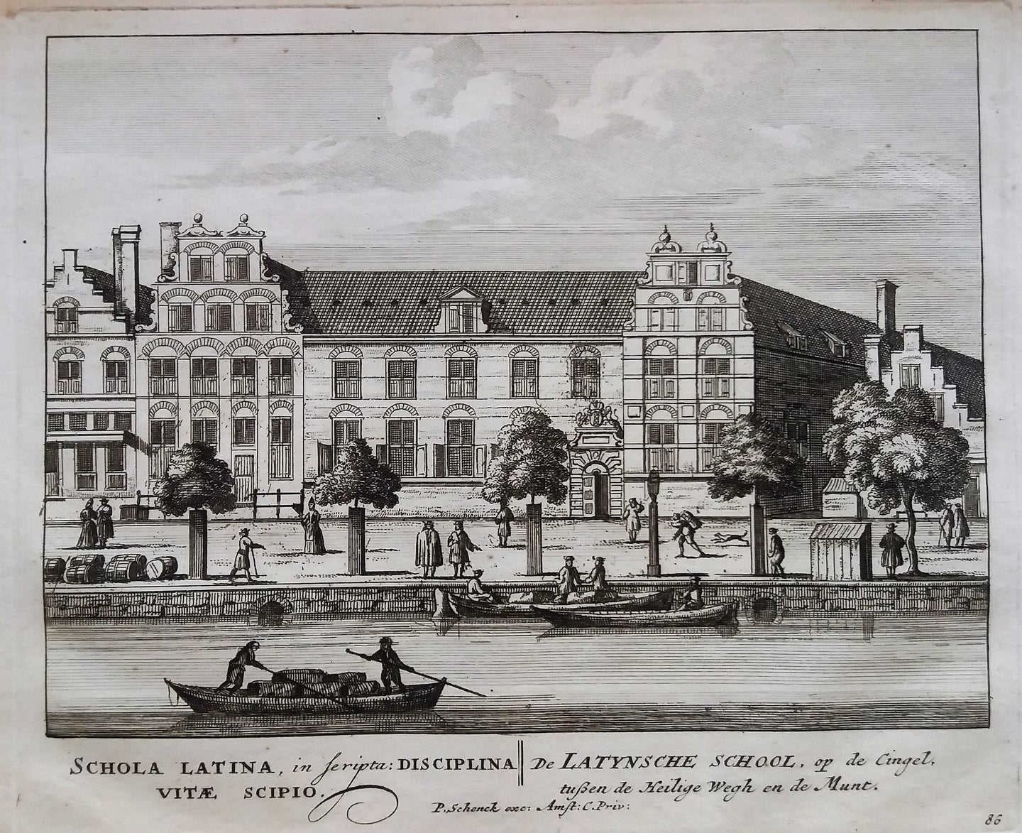 Amsterdam Latijnse School - P Schenk - ca. 1708
