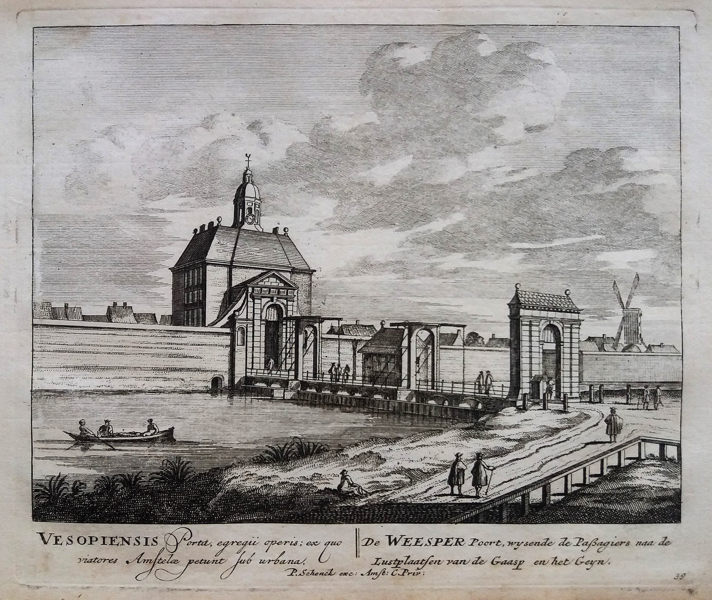 Amsterdam Weesperpoort - P Schenk - ca. 1708