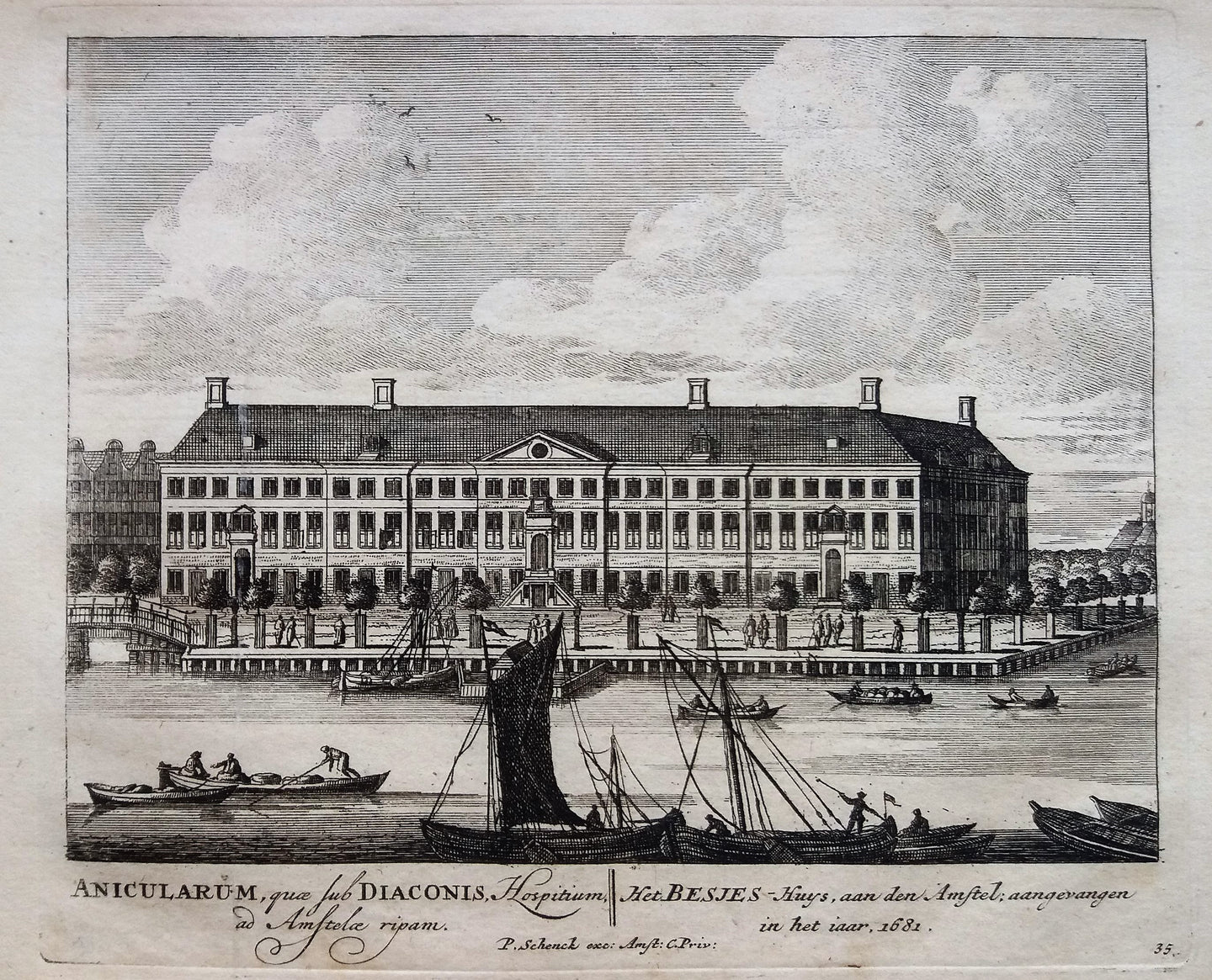 Amsterdam Amstelhof Hermitage - P Schenk - ca. 1708