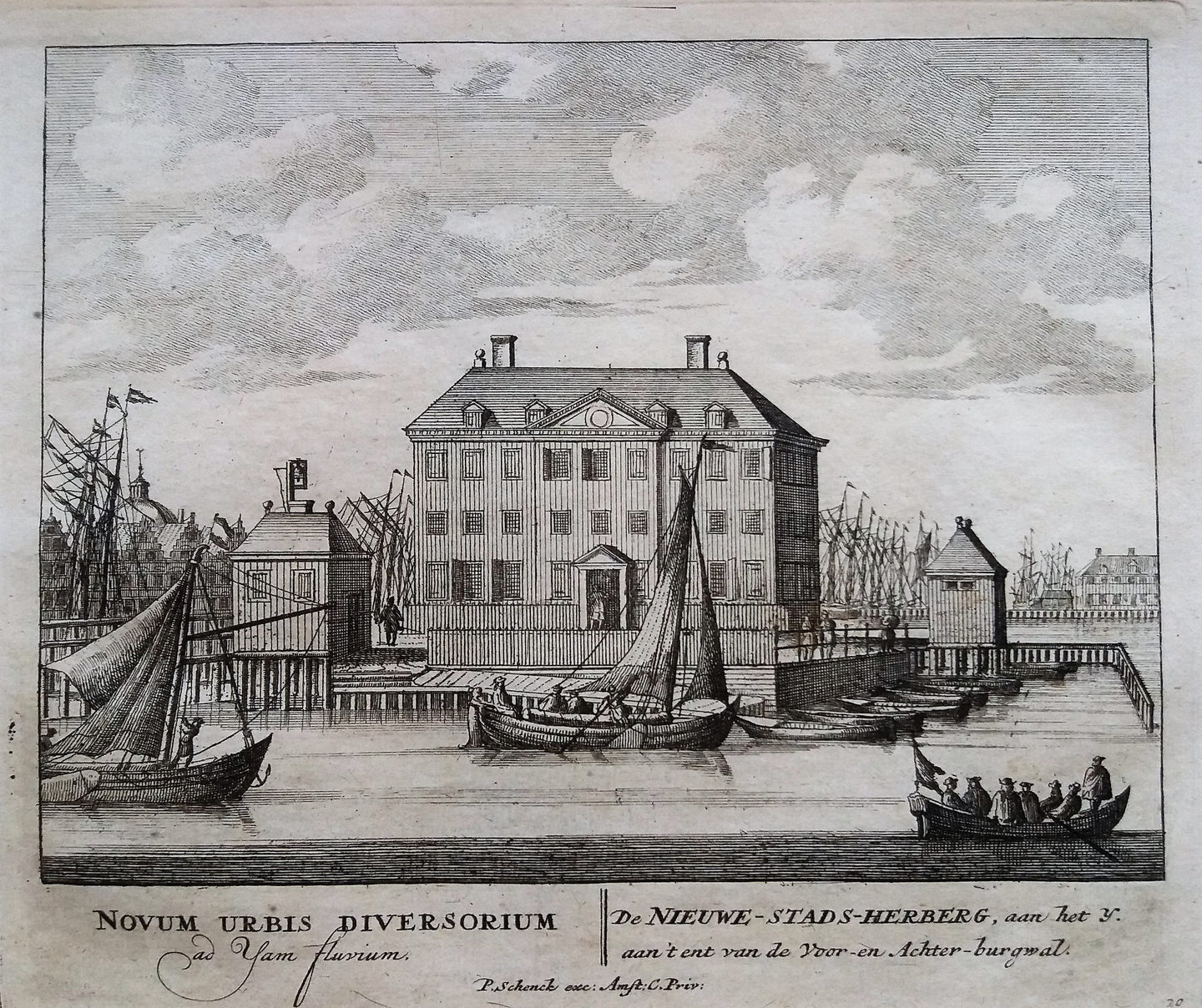 Amsterdam IJ Nieuwe Stadsherberg - P Schenk - ca. 1708
