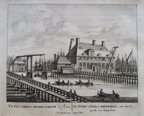 Amsterdam IJ Oude Stadsherberg - P Schenk - ca. 1708