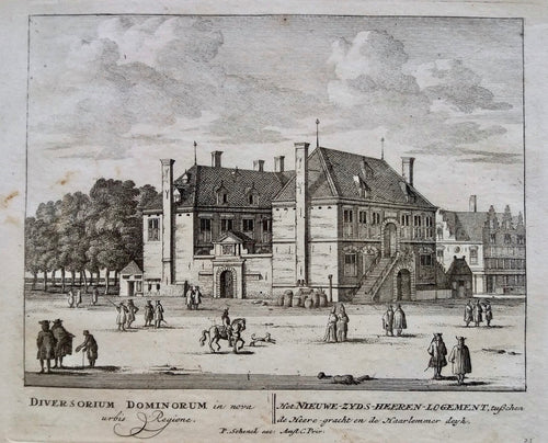 Amsterdam Nieuwezijds Herenlogement Haarlemmerstraat - P Schenk - 1708