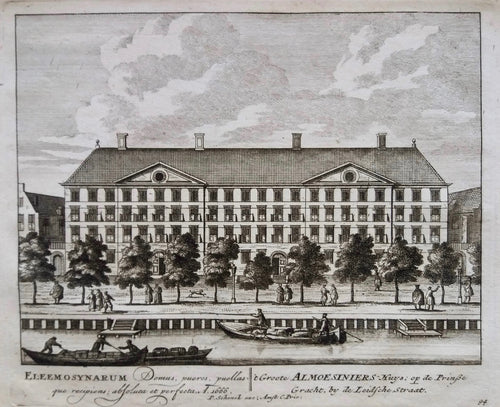 Amsterdam Prinsengracht Voormalig aalmoezeniersweeshuis Gerechtshof - P Schenk - ca. 1708