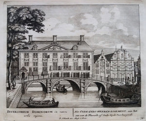 Amsterdam Grimburgwal Oudezijds Heerenlogement - P Schenk - ca. 1708