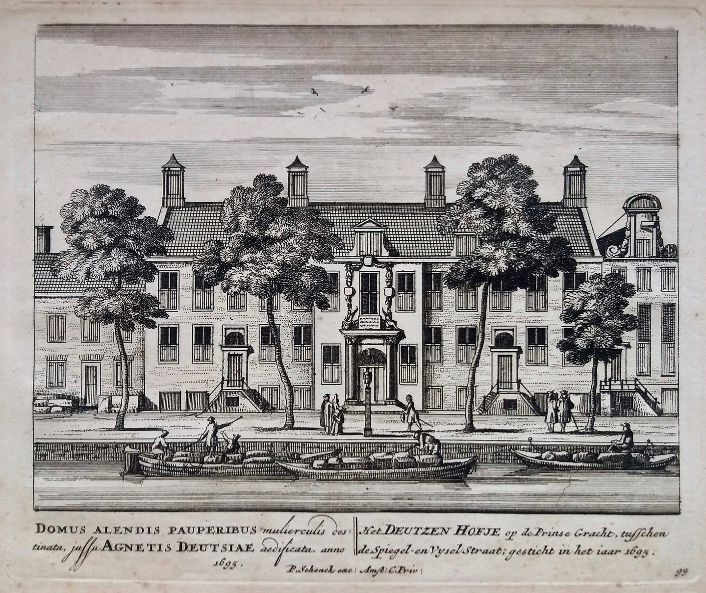 Amsterdam Prinsengracht Deutzenhofje - P Schenk - ca. 1708