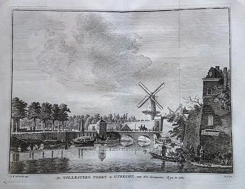 Utrecht Tolsteegpoort - H Spilman - ca. 1750