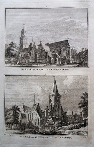 Utrecht Nicolaïkerk Geertekerk - H Spilman - ca. 1750