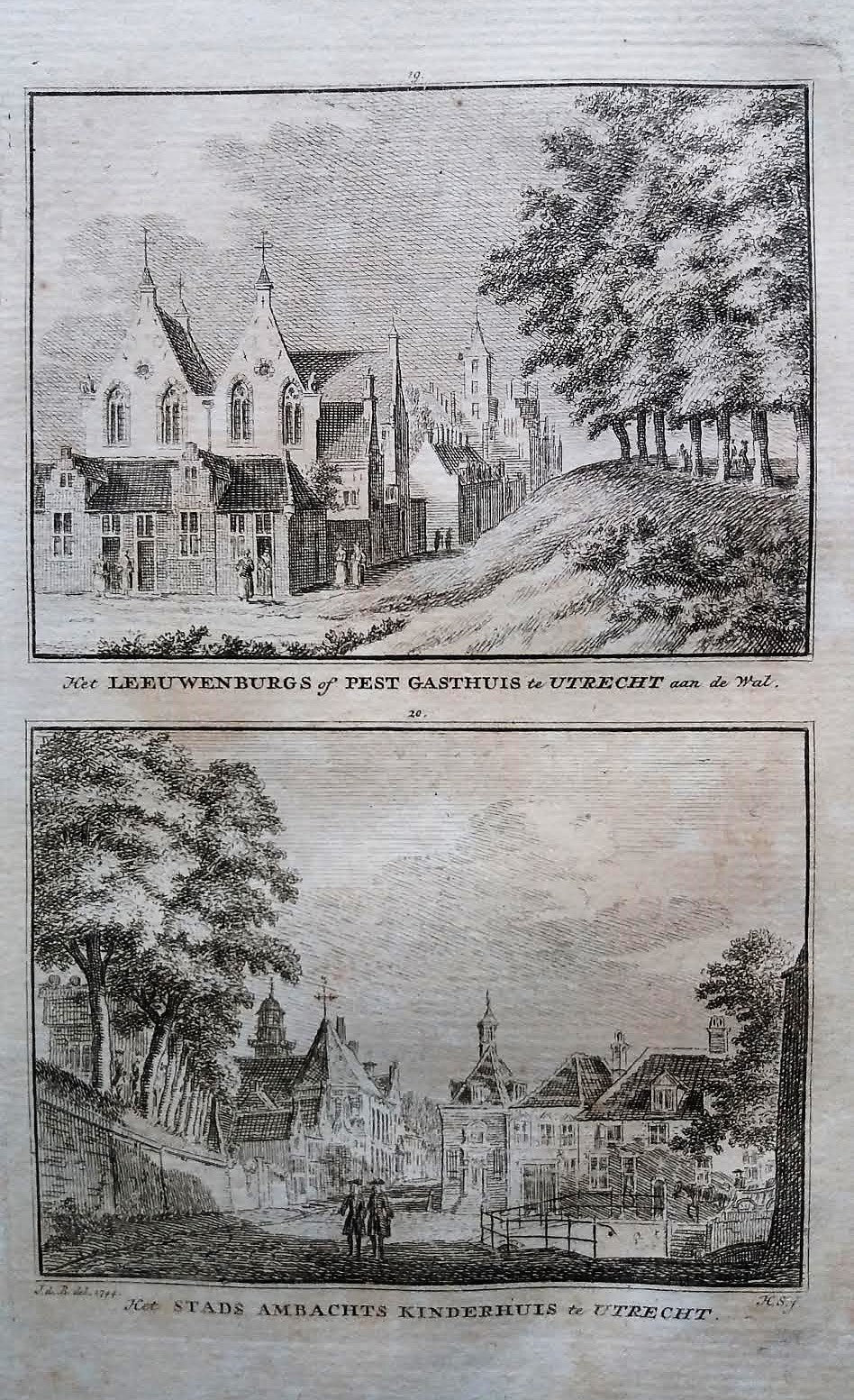 Utrecht Stads-Ambachtskinderhuis / Leeuwenbergh Gasthuis - H Spilman - ca. 1750
