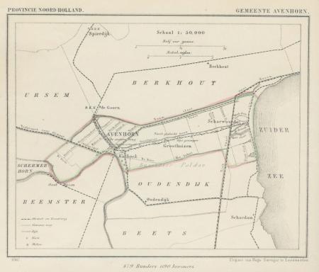 AVENHORN - Kuijper / Suringar - 1867