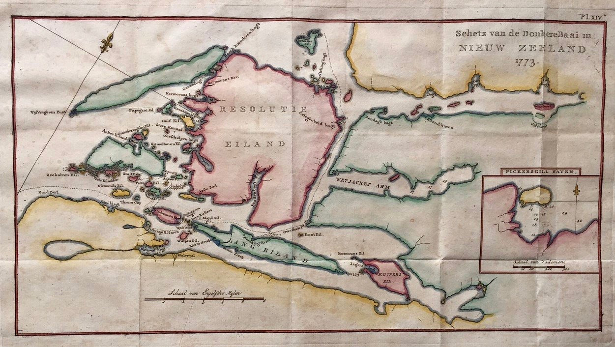 Nieuw-Zeeland Dusky Bay 1773 - C van Baarsel / J Cook - ca. 1797