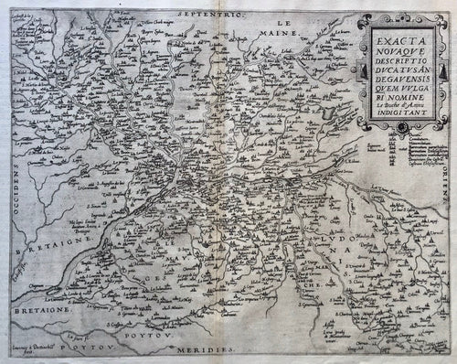 Frankrijk Anjou France - C de Jode - 1593