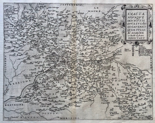 Frankrijk Anjou France - C de Jode - 1593