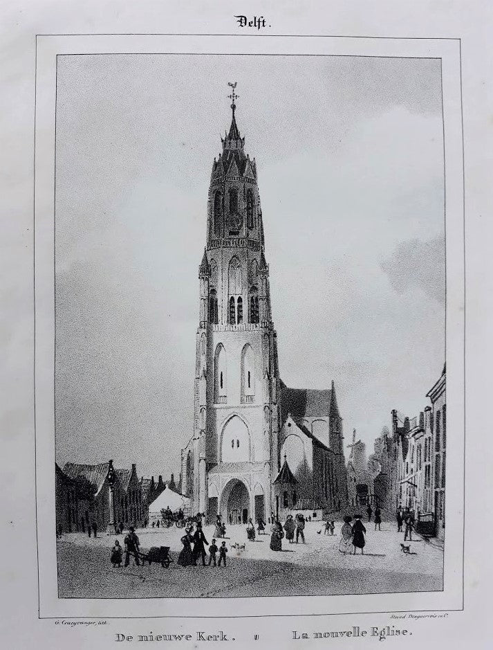 Delft Nieuwe Kerk - G Craeyvanger / Desguerrois & Co, - 1836