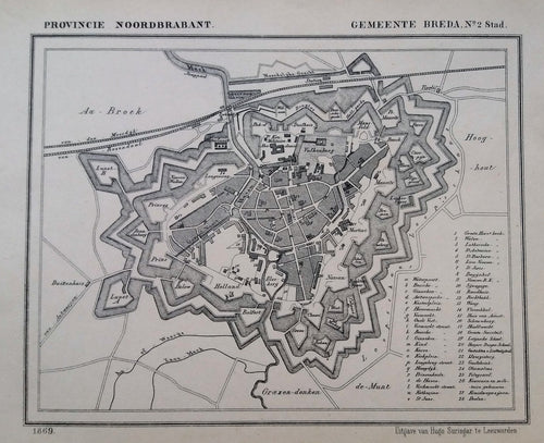 BREDA Stad No2 - J Kuijper / H Suringar - 1869