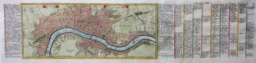 Engeland Londen Stadsplattegrond - G Bodenehr - ca. 1725
