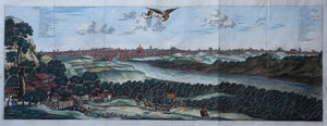JAPAN Kyoto Profielaanzicht op Kyoto (Miako) - Arnoldus Montanus - 1680