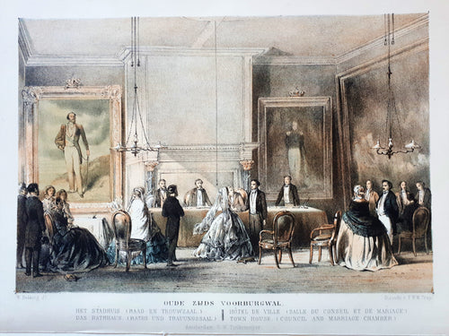 Amsterdam Stadhuis Trouwzaal - W Hekking jr/ GW Tielkemeijer - 1861